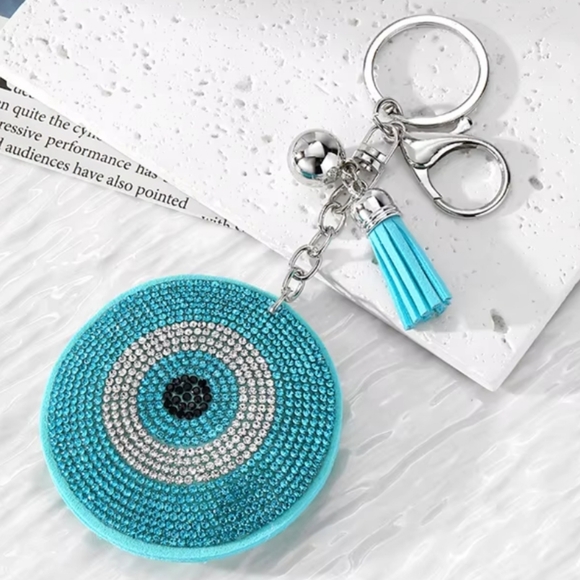 Evil Eye 🧿 Rhinestone Keychain - Picture 2 of 5